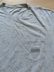 TRAVIS MATHEW T-Shirt Men Size M Warmer Tides Pocket Tee Blue Marble Print