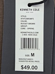 Kenneth Cole Men’s Active Tech Shirt S/S Stretch Breathable Soft Cotton UPF 50+