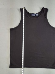 Basic Editions Tank Top Shirt Mens XL Black Sleeveless 100% Cotton Casual