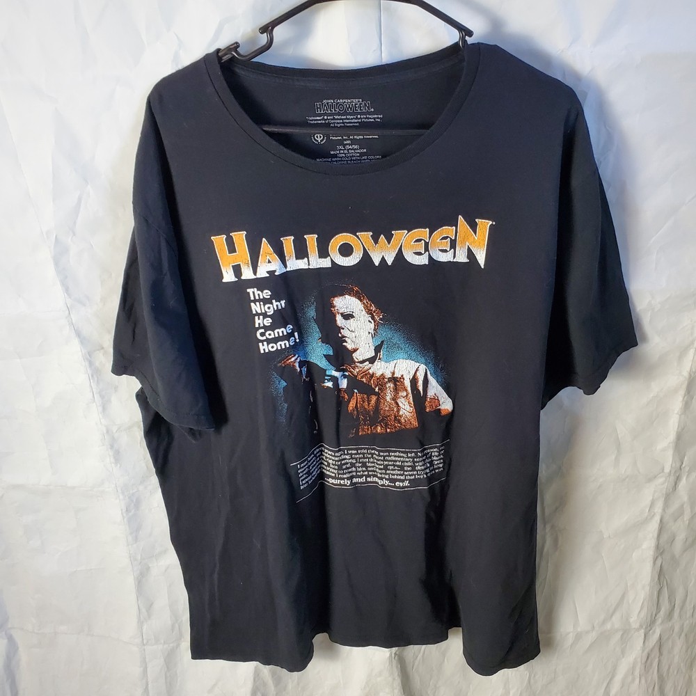 John Carpenter Halloween Shirt Mens 3XL Black Movie Horror Michael Myers T-Shirt