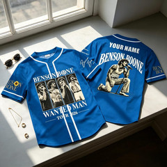 Vintage Custom Benson Boone Wanted Man Tour Baseball Jersey, Custom Name Retro