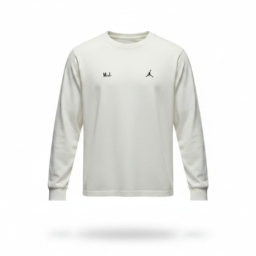Jordan Long Sleeve Shirt Mens Medium White Flight Graphic Tee