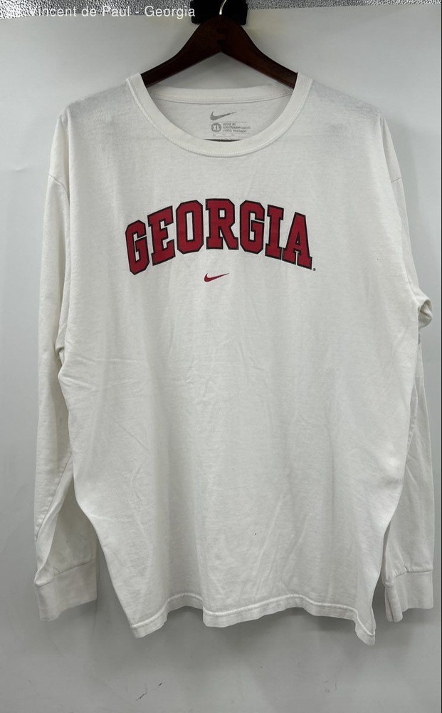 Nike Georgia Bulldogs Center Swoosh Shirt Men’s XL White Red