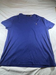 Polo Ralph Lauren Mens M Blue Cotton Short Sleeve Shirt Logo