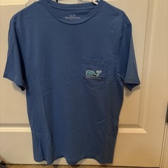Vineyard Vines Men Size S Whale Pocket Crew neck T-Shirt Tee Color Blue Cotton