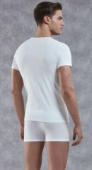 Doreanse Men’s V-Neck ￼T Shirt Underwear WHITE NEW Size L