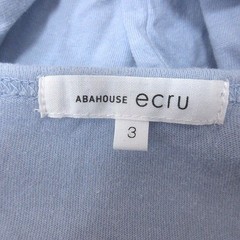 ABAHOUSE Ecru U-Neck T-Shirt Men’s Short Sleeve Blue Gray Print