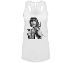 White T-shirt Brian Jones Retro Rolling Stone Vintage Devil Trident Cool 60s Mod
