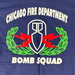 Fruit of the Loom Collectable Fire Department Bomb Squad Navy Graphic T-Shirt XL
