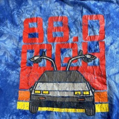 Back To The Future The Musical Tie Dye T-Shirt XL 88 MPH DeLorean 2023 Broadway