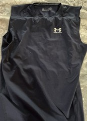 Under Armour Men’s Regular Size XL Black HeatGear Compression Sleeveless Shirt