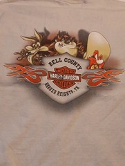 2000 Y2K Harley-Davidson T-Shirt Size XL (2 Stains) Looney Tunes Taz Yosemite TX