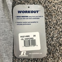 Russell Athletic Shirt Mens XL Heather Gray Workout Sleeveless Tank Top