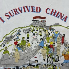 Vintage Lai See Shirts T Shirt Men’s XL White I Survived China Single Stitch