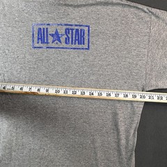 Vintage Converse Chuck Taylor T Shirt Large Gray Blue Star Logo USA