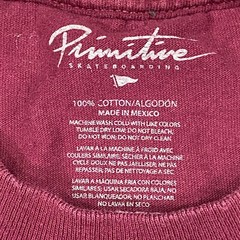 Primitive Skateboarding Shirt Mens Large Red (Plum) Short Sleeve Streetwear Tee