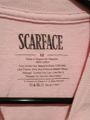 SCARFACE Rare Pink Official Movie T-Shirt Medium Tony Montana Al Pacino