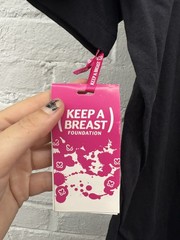 Keep A Breast Foundation Shirt Mens XL Black I Heart Boobies KAB 00 Charity Tee