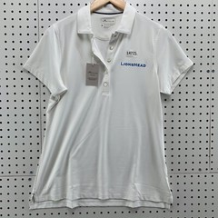 NEW Peter Millar Polo Shirt Womens M White UPF 50+ Sun Protection LIONSHEAD $75