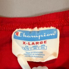 Champion Life Short Sleeve T Shirt Men XL Red Scarlet Cotton Straight Hem Casual