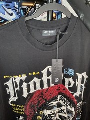 Left Point Italy Black Fighter / Graffiti Men’s T-Shirt Size XL