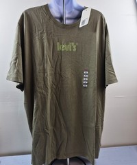 Levis Relaxed Fit Graphic T Shirt Men’s XL Olive Green NWT Crew Neck