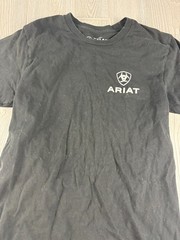 Ariat Black men’s Logo Knit Short Sleeve Crew Neck T-Shirt Small Western