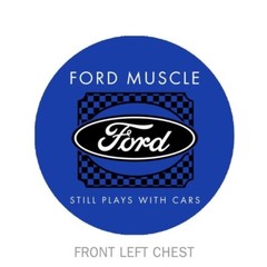 Joe Blow T’s Ford Muscle Still Plays With Cars Men’s Blue T-Shirt Mustang Falcon