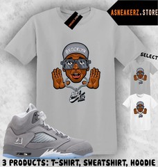 Shirt To Match AJ 5 Wolf Grey 2026 Sneaker Matching Tee Mars Blackmon T-Shirt