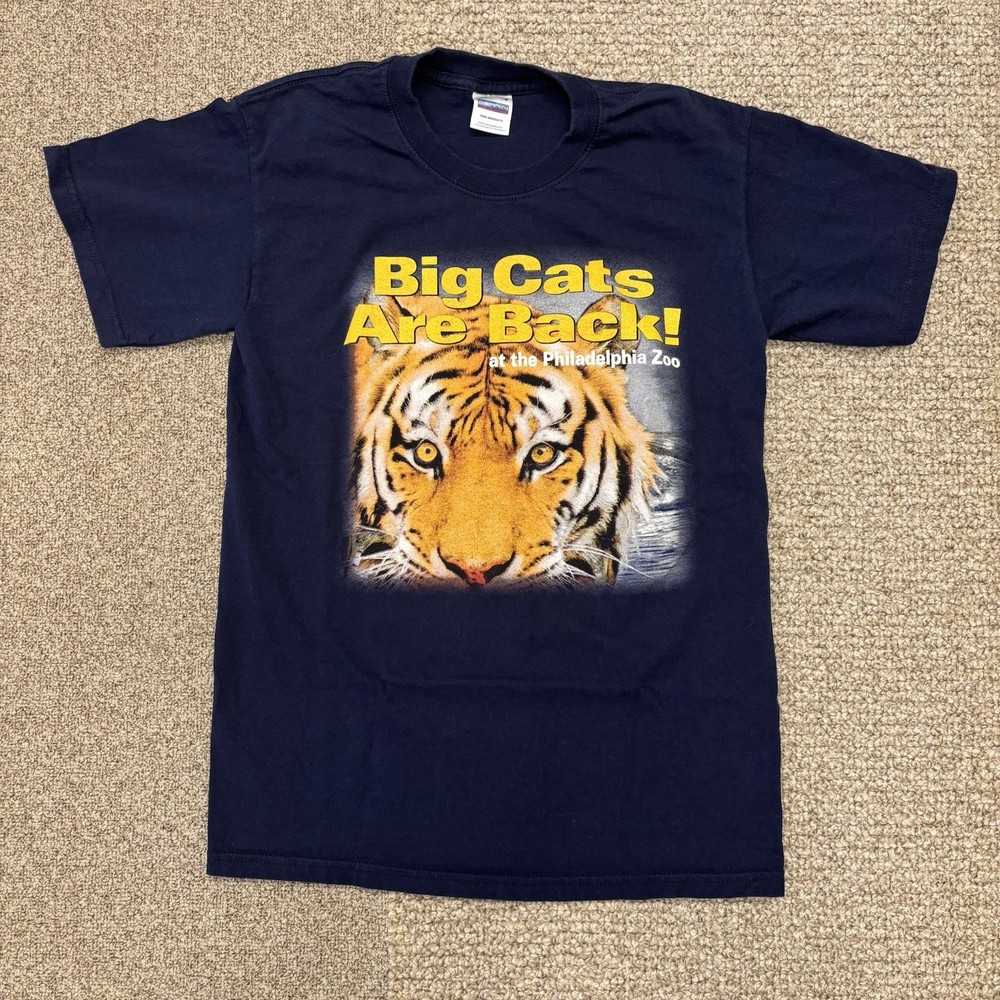 Vintage Tiger Big Face Philadelphia Zoo Animals Outdoors Graphic Tee Shirt