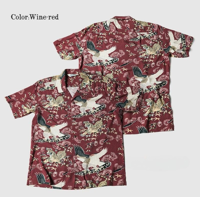 NON STOCK Vintage T-Shirt Print Shirt Men’s Short Sleeve Shirt Cuban