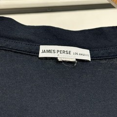 James Perse Mens Standard V-Neck T-Shirt Bundle Sz 4 XL Navy White MLJ3352