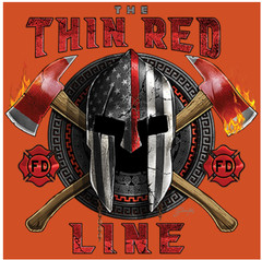T-SHIRT-FIREFIGHTER-THIN RED LINE