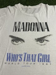 Vintage 1987 Madonna Who’s That Girl Concert Tour T Shirt Sz M Fit 80s Pop Rock