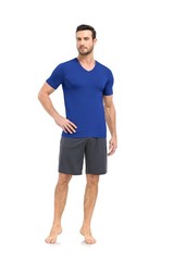 Men’s Undershirt Bamboo Rayon V-Neck T-Shirts Short Sleeve Tagless Tees Slim …
