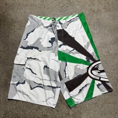 VINTAGE – BILLABONG ANDY IRONS RISING SUN SIGNATURE OARDSHORTS 3X WORLD CHAMP 32