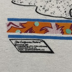 Vintage 80s California Raisins Tour Band Shirt Single Stitch Surf Raw Edge Hem L