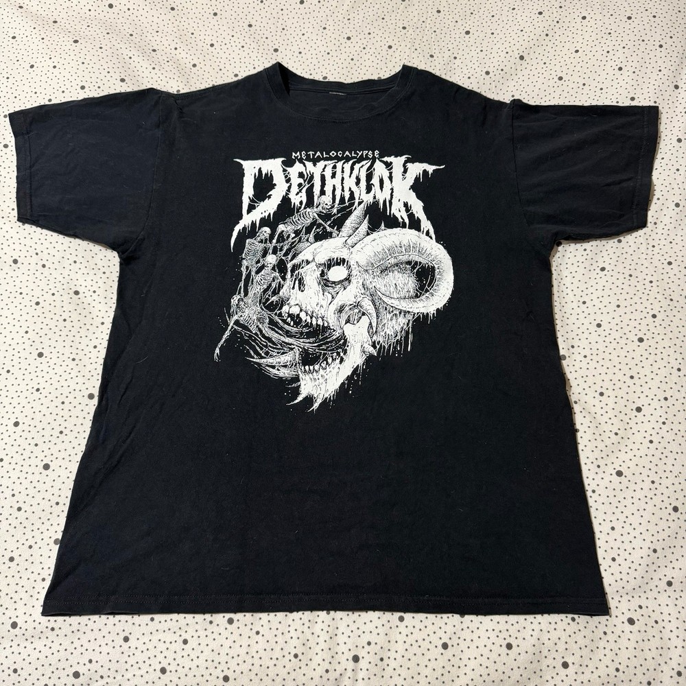 Metalocalypse Dethklok 2012 Tour Shirt Black Large (21.5×28)