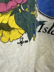VTG 70s Poly Tees Hawaiian Islands Surf Tank Top Shirt Double Sided Print Size M