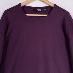 Murano T Shirt Men 4XT Dark Purple Liquid Cotton Long Sleeve Casual Soft Comfort