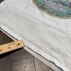 Hard Rock Cafe T Shirt Mens Medium Dubai Tan Graphic Back Print Short Sleeve