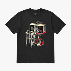 Short Sleeve Men’s Fashion Street Style Casual Trendy Graphic T-Shirt with Retro