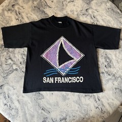 Vintage 80s 90s San Francisco CA Single Stitch Puff Print Boxy Tee USA Made Rare