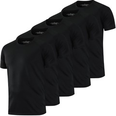 5 Pack Running Shirts Men Sport Tops Dry Fit Gym Wicking Athletic T Shirts Br…
