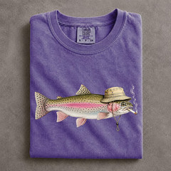 Funny Fishing Shirt Fishing Trout T-Shirt Funny Bucket Hat Fish Graphic Tee