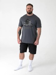 D555 Duke Big Mens Gorilla Printed T-Shirt Grey 2XL-6XL 7XL 8XL 9XL 10XL(601907)