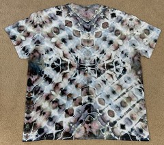 Handmade Ice Tie Dye T-Shirt 2XL Mens Womens Soft Cotton Black Grey Glitch