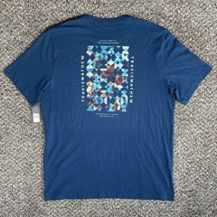 Travis Mathew T-Shirt Men XL X-Large Blue Return Ticket Graphic Golf Soft NWT