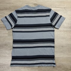 Hang Ten Striped Pocket Tshirt Short Sleeve Black Gray White Mens Size Small NWT