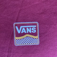 NWT Men’s Vans Off The Wall Long Sleeve Cotton Tee Shirt. Burgandy/Red. Sz Med